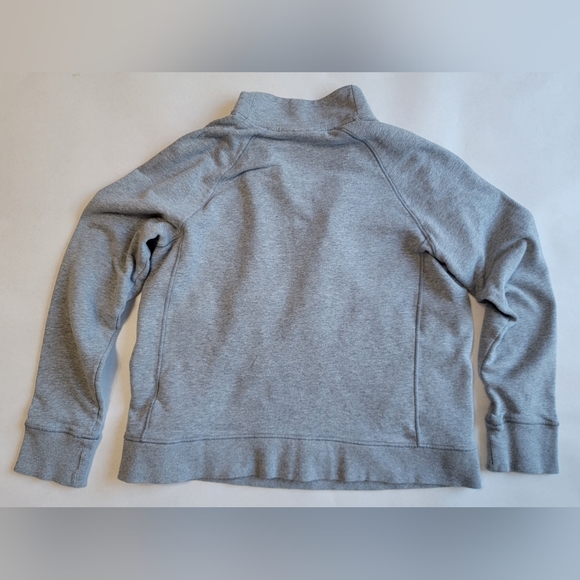 Under Armour Half Zip Pullover Sweatshirt Light Gray Loose Fit - Picture 2 of 4